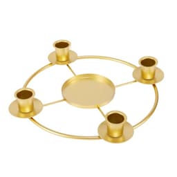 Advent wreath metal ring, 5 candles, fits 4 tapers and 1 pillar