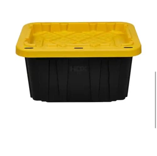 HDX Tough 27 gal storage tote, 4 pack