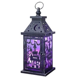 DECORKEY haunted house candle lantern, 15 in, 78 in LED string, 8 modes