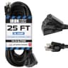 Iron Forge Cable 14/3 outdoor extension cord, 25 ft, 3 outlets