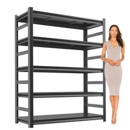 Industrial 5-tier shelving, 3,000 lb, 72 in