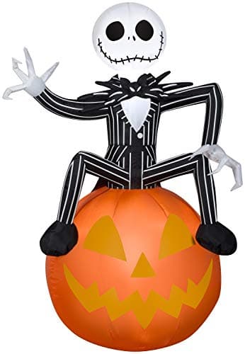 Gemmy Airblown inflatable, Jack Skellington on a pumpkin, 3.5 ft