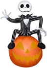 Gemmy Airblown inflatable, Jack Skellington on a pumpkin, 3.5 ft