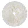 LoKori gold and white velvet tree skirt, 48 in, faux fur plush