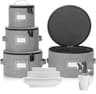 Stack Store Plus More hard-shell china storage cases, set of 4, 48 separators