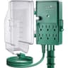 SURAIELEC outdoor power stake timer, 6 outlets, dusk to dawn