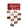 Aucpod wooden wall card hanger, 30 snowflake clips