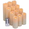 Aignis waterproof flameless pillar candles, 12 pack, 2.2 in, 2 remotes, timers