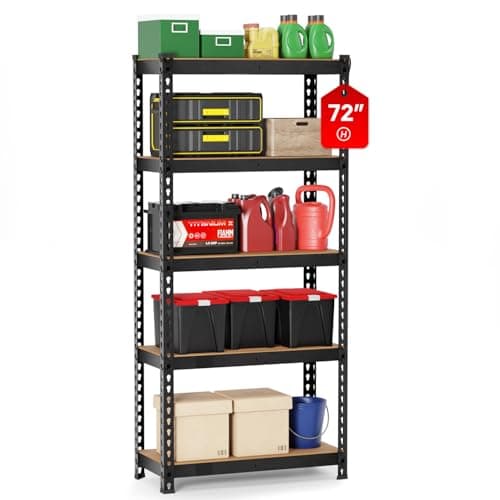 PayLessHere 5-tier shelving, 36 x 16 x 72 in, MDF boards