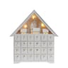 PIONEER-EFFORT wooden advent house, 24 drawers, LED, 16.25 x 17.9 x 2.87 in