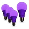 SLEEKLIGHTING purple A19 LED bulbs, 4 pack, 3 W, UL listed