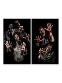 WOWindow Zombie Asylum Halloween window posters, 34.5 x 60 in, 2 pack