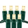 Pro Christmas wide angle LED lights, warm white, green wire, 100 count