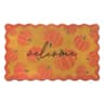 Scalloped pumpkin coco coir doormat, 17 x 30 in
