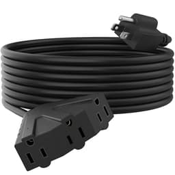 PLUGTUL 14 AWG outdoor extension cord, 25 ft, 3 outlets