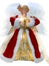 Cyraft angel tree topper with moving wings, 12 in, plug-in or battery