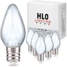 Holiday Lighting Outlet smooth C7 LED bulbs, cool white, 25 pack