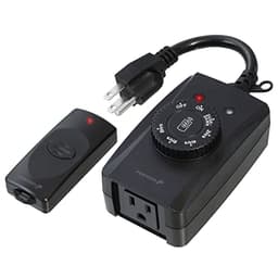Fosmon outdoor light timer outlet with remote, 15 A