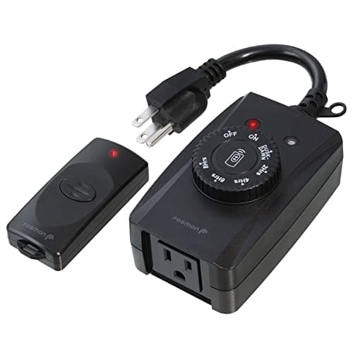 Fosmon outdoor light timer outlet with remote, 15 A