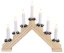 Star Trading Ada seven-light electric wooden candelabra, 12 x 14.5 in