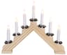 Star Trading Ada seven-light electric wooden candelabra, 12 x 14.5 in