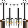 AILBTON string light poles, 2 pack, 10 ft