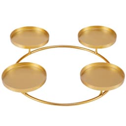 Advent wreath metal ring, 4 candles, fits pillars, heightened base
