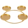 Advent wreath metal ring, 4 candles, fits pillars, heightened base