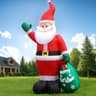 Giant inflatable Santa, 10 ft, gift bag, IP44 weatherproof