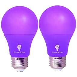 BlueX purple A19 LED bulbs, 2 pack, 9 W (60 W equivalent), non-dimmable