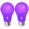 BlueX purple A19 LED bulbs, 2 pack, 9 W (60 W equivalent), non-dimmable