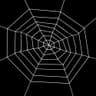 Giant round spider web rope prop