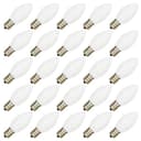 SUNSGNE C9 LED replacement bulbs, 25 pack, E17, 0.6 W, 2200 K