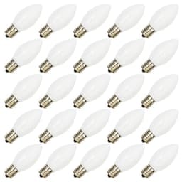 SUNSGNE C9 LED replacement bulbs, 25 pack, E17, 0.6 W, 2200 K