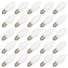 SUNSGNE C9 LED replacement bulbs, 25 pack, E17, 0.6 W, 2200 K