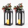 Bdor Christmas lanterns, 16 in, set of 2, remote and timer