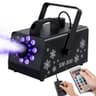 900 W high-output snow machine with 9 LED lights, 3000 CFM