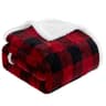 Touchat sherpa buffalo plaid Christmas blanket, 60 x 70 in