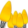 Wintergreen Lighting OptiCore C9 LED bulbs, gold smooth finish, 25 pack