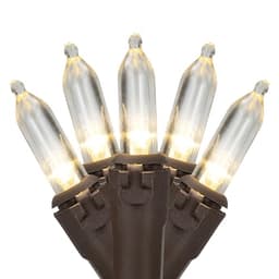 Northlight LED mini lights, 100 count, 33 ft, warm white on brown wire