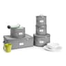 Sorbus china storage containers, 5 piece, quilted, with felt plate protectors