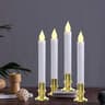 GOOTHY window candles, set of 4, 9 in, 6/18 hour timer