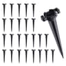 Plastic ground spike light stakes, 4.5 in, 100 pack, black