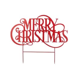 Glitzhome metal Merry Christmas yard stake, 36 in
