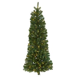 Nearly Natural pre-lit flat back artificial tree, 4 ft, wall decor