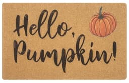 HinyBoeh Hello Pumpkin coir doormat, 30 x 17 in
