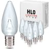 Holiday Lighting Outlet smooth C9 LED bulbs, cool white, 25 pack
