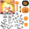 Pumpkin carving kit, 27 pieces with 21 stencils and 6 tools