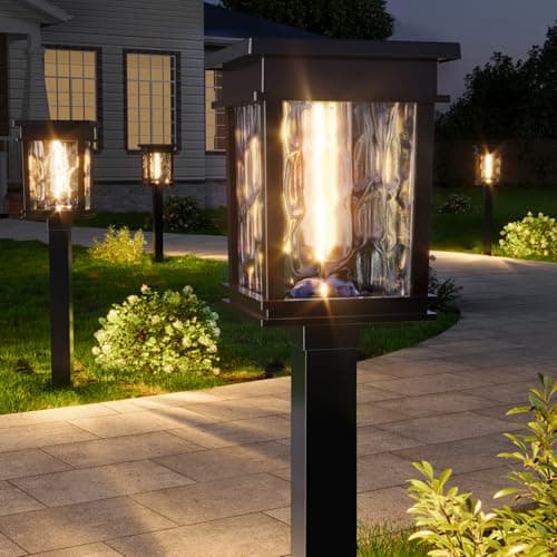XMCOSY+ solar path lights, 6 pack, 50 lumens, warm and cool