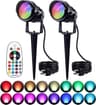 SUNVIE RGB spotlights, 2 pack, 12 W, remote